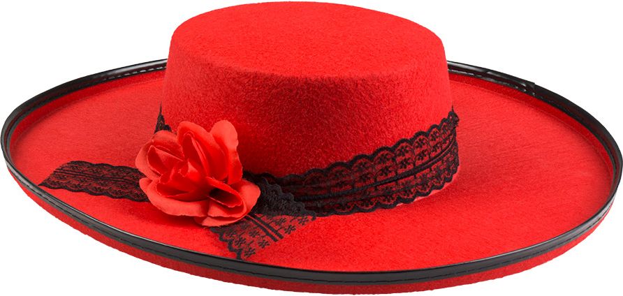 Spaane senorita rode hoed