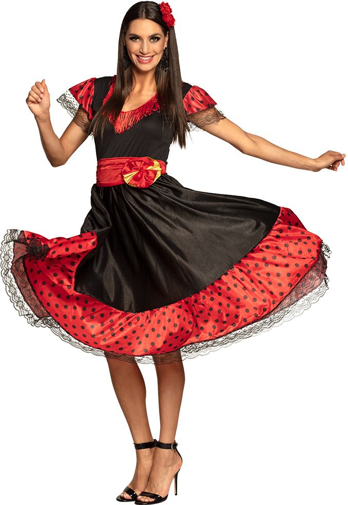 Spaanse flamenco danseres kostuum