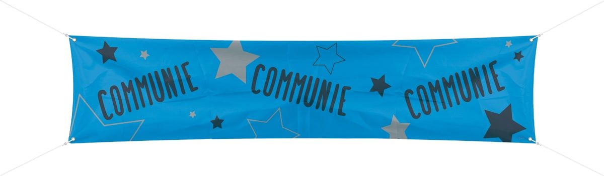 Spandoek Blauw Communie Jongen