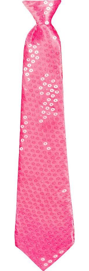 Spangles Pailletten Stropdas Neon Roze