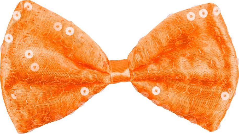 Spangles Pailletten Vlinderstrik Oranje