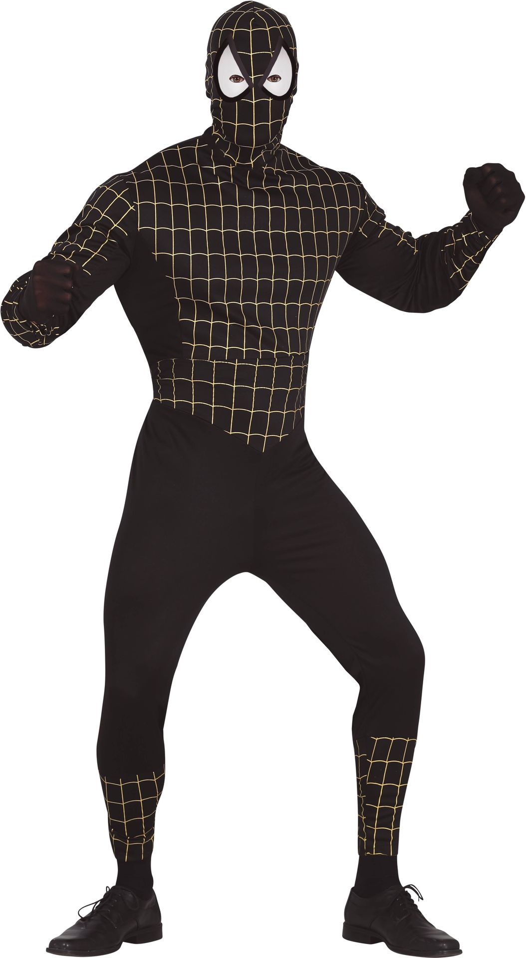 Spiderman kostuum zwart goud
