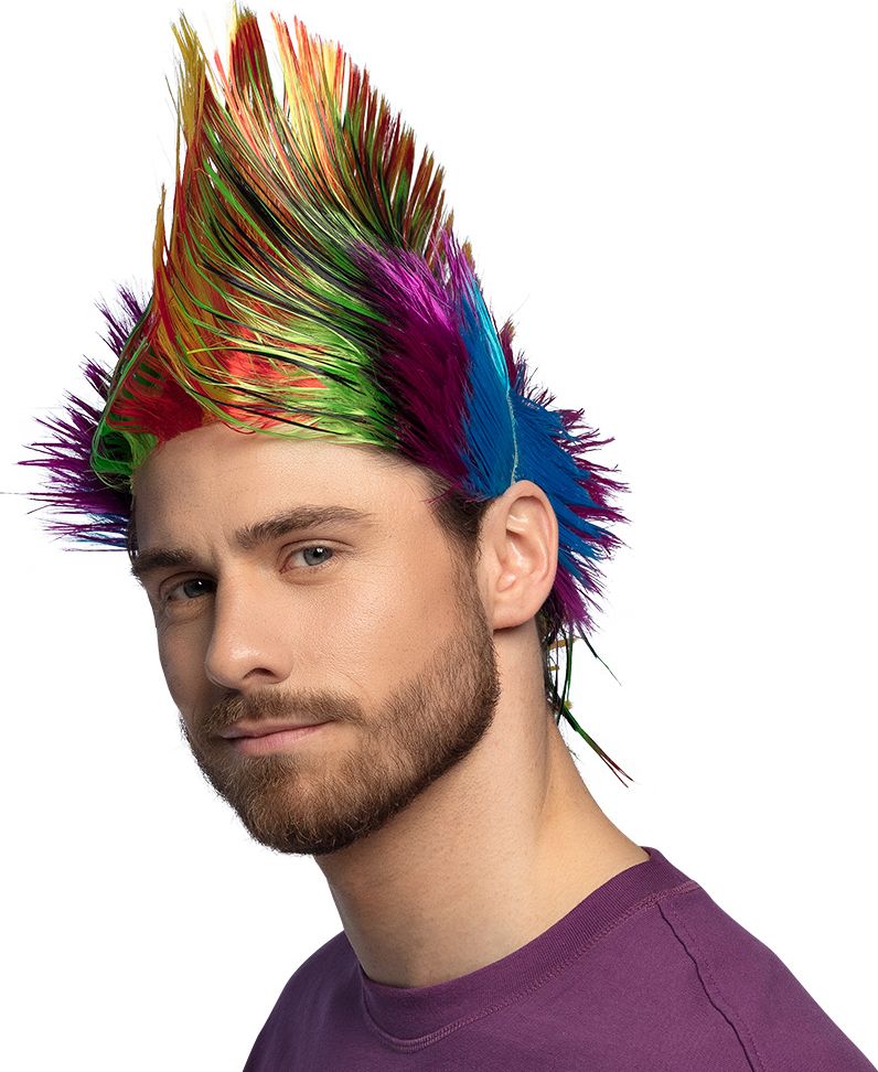 Spiky Mike Veelkleurige Pruik