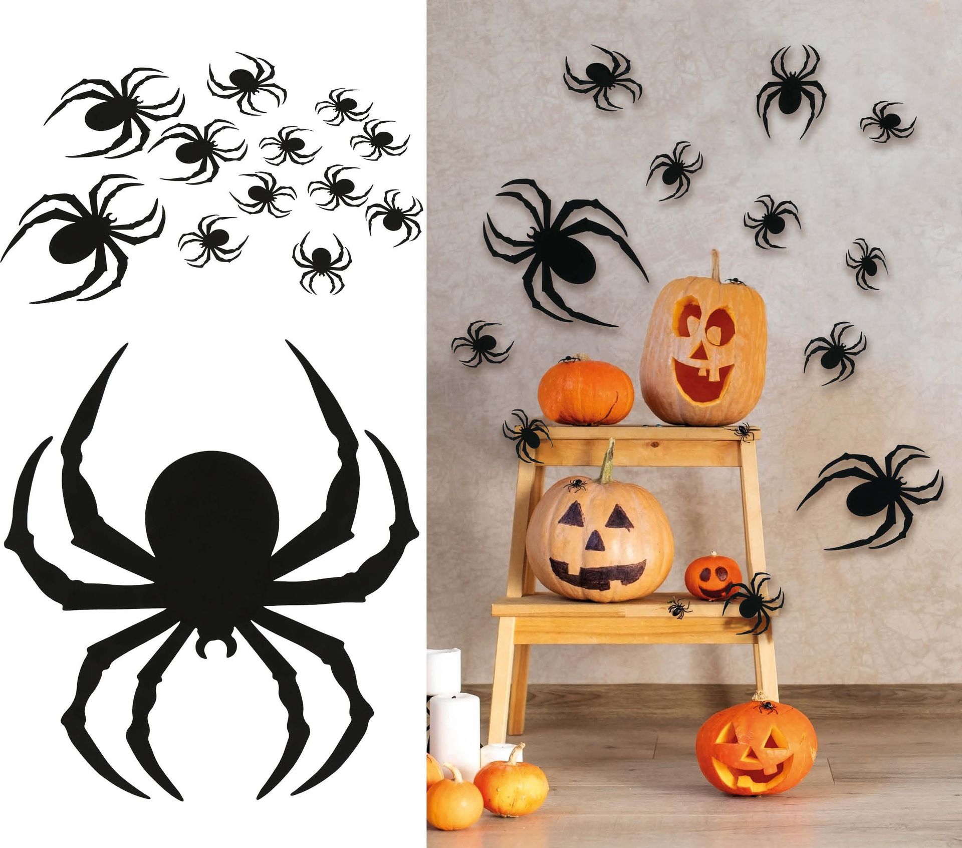 Spinnen Silhouetset Halloween