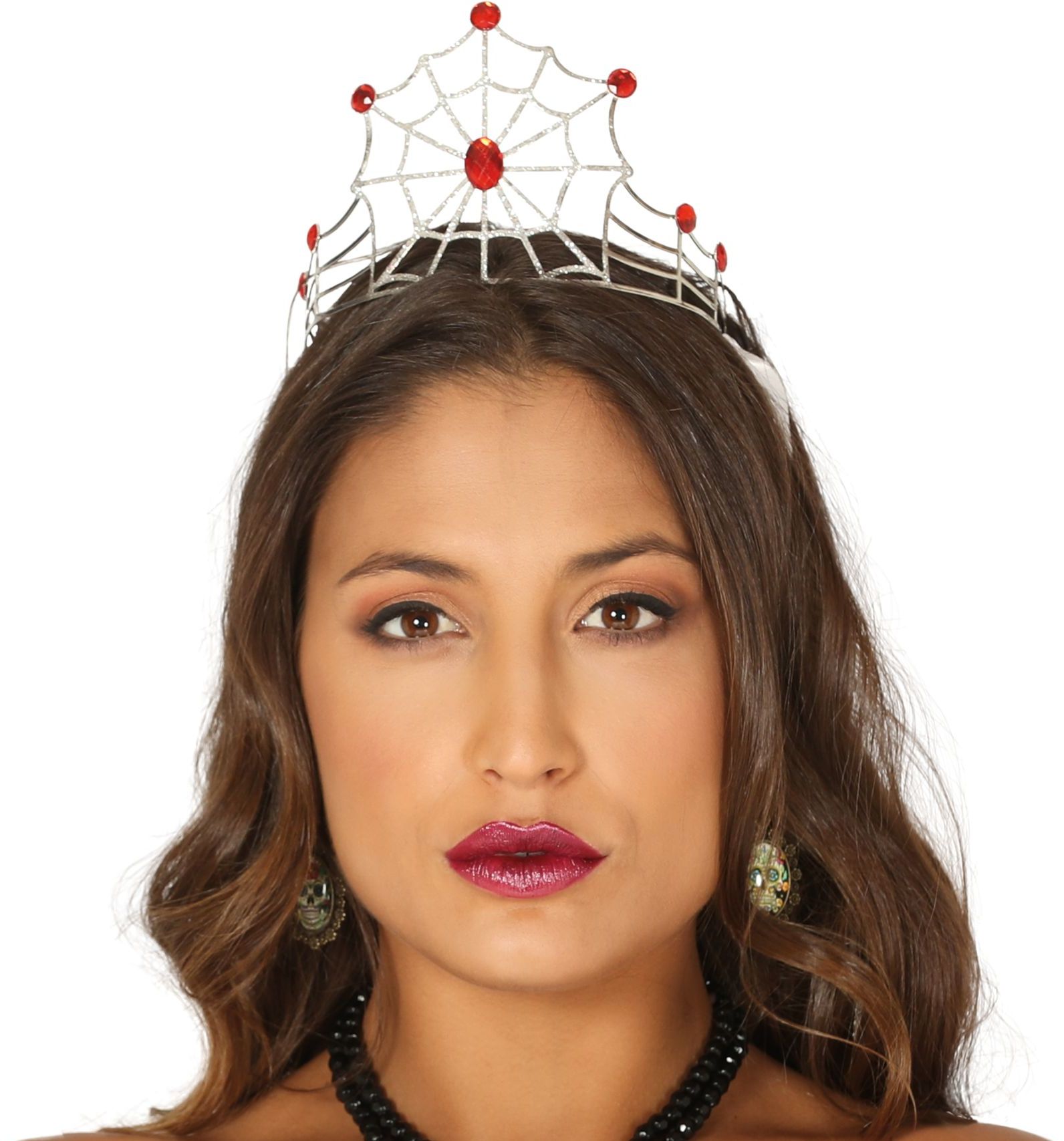 Spinnenweb Kroon met Rode Robijnen