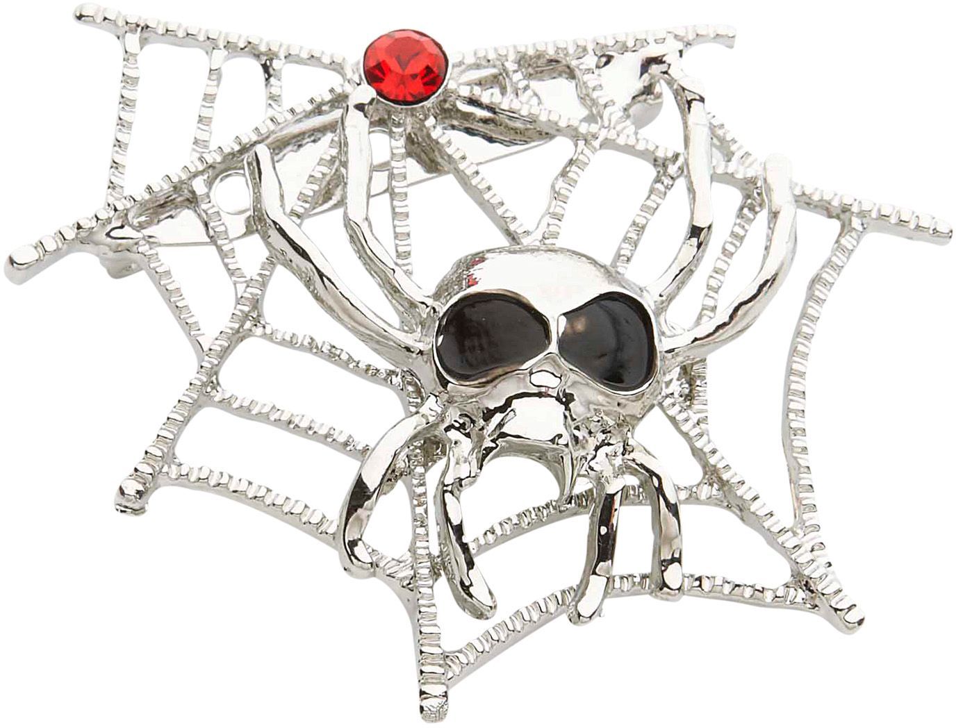 Spinnenweb met Spinnen Broche