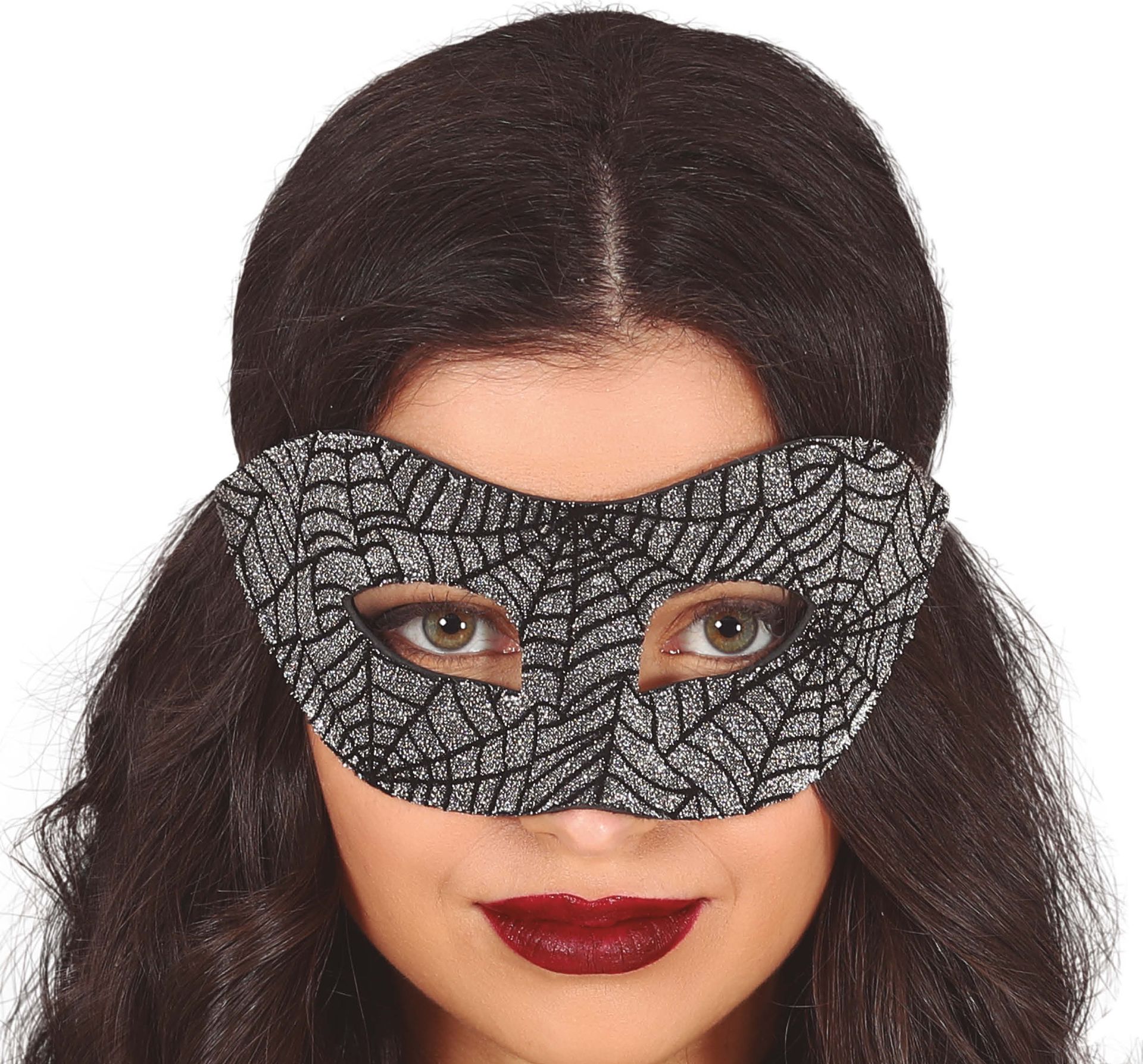 Spinnenweb Oogmasker met Glitters