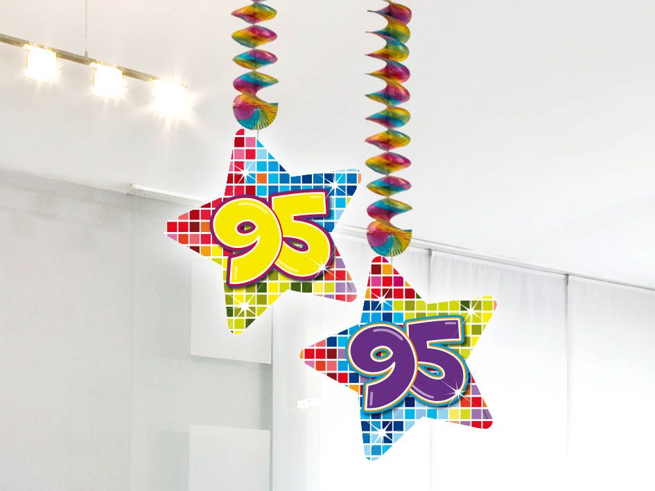Spiraal Decoratie 95 Jaar Birthday Blocks