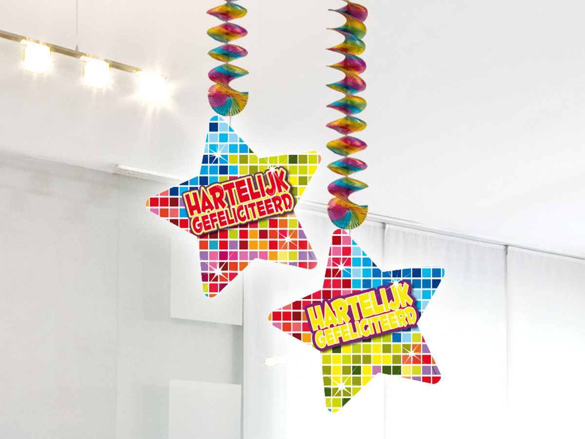Spiraal Decoratie Gefeliciteerd Birthday Blocks