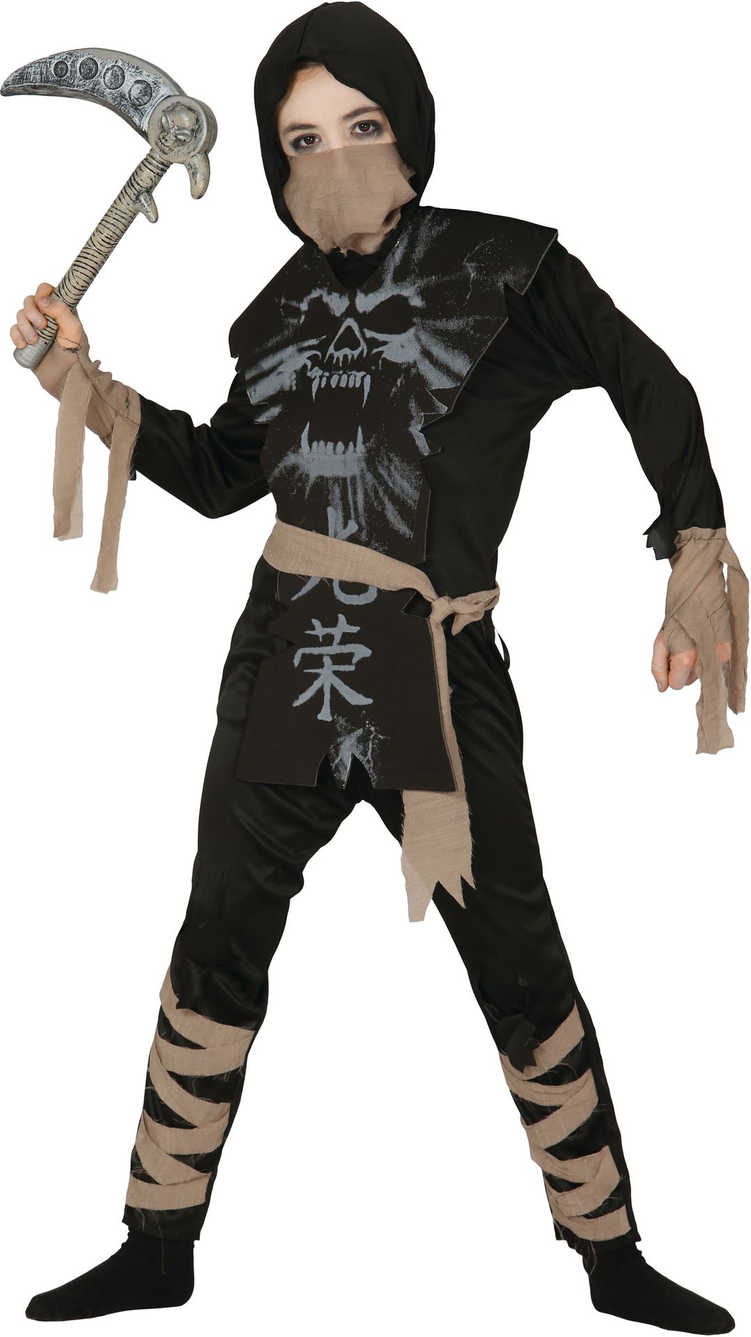 Spookig ninja kostuum kind