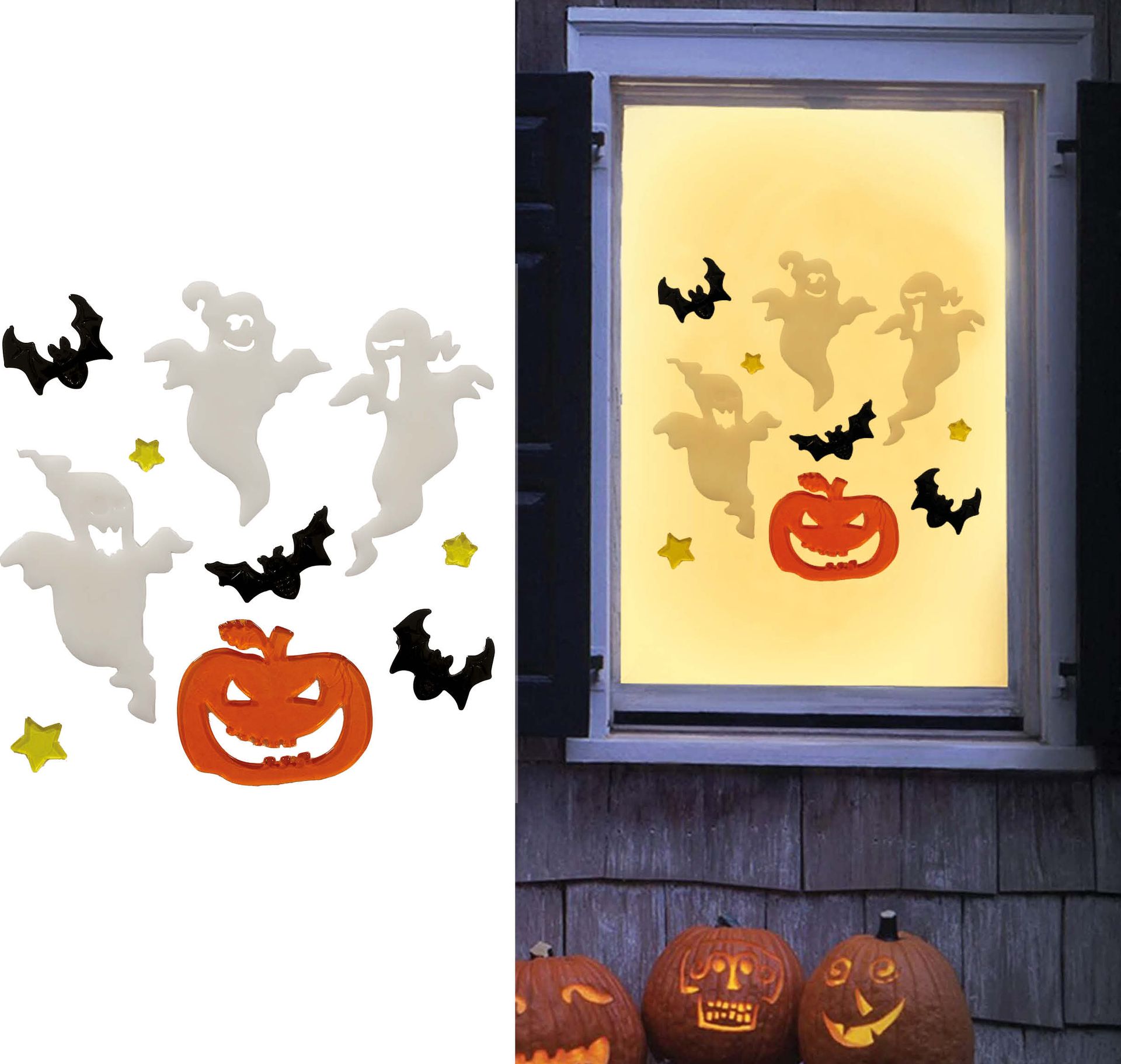 Spooky Halloween Gel Raamstickers
