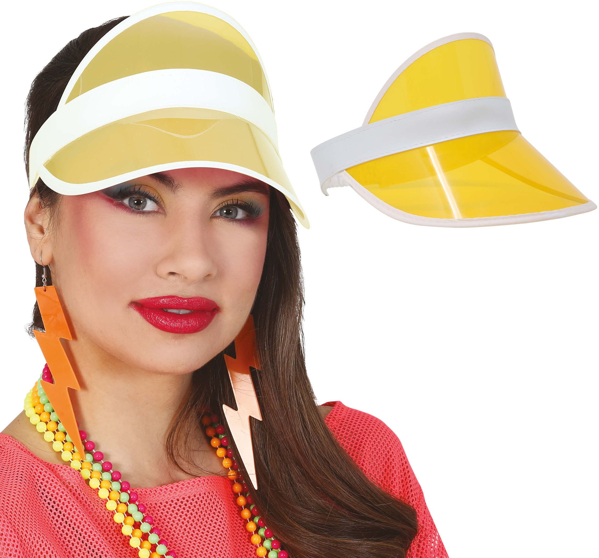 Sportieve 80's Gele Zonneklep