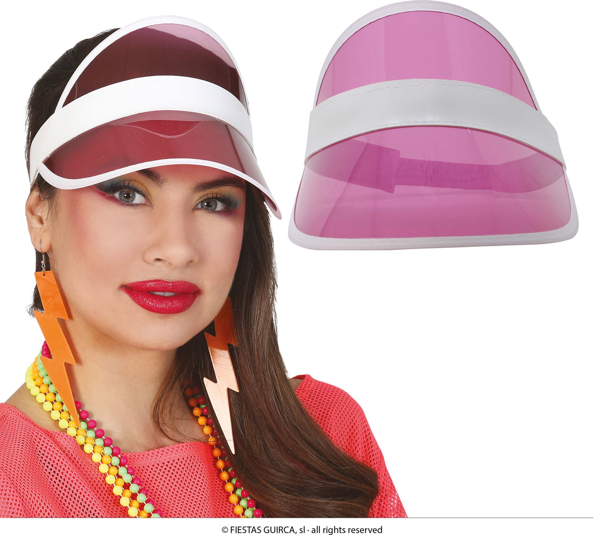 Sportieve 80's Roze Zonneklep