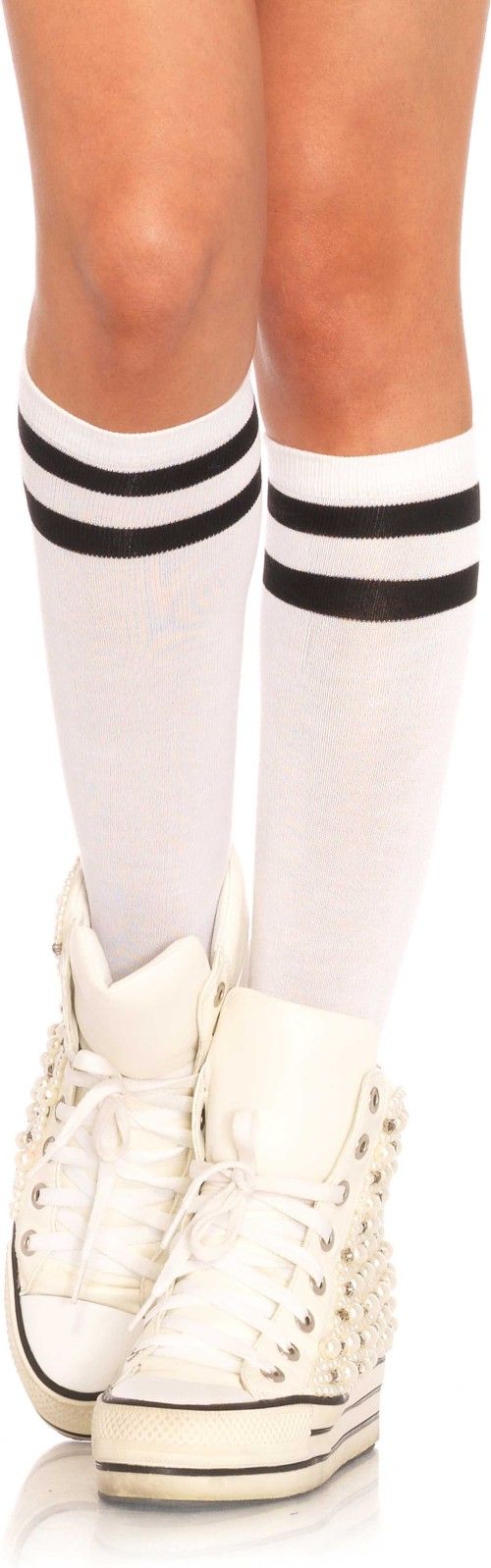 Sportieve Witte Kniekousen