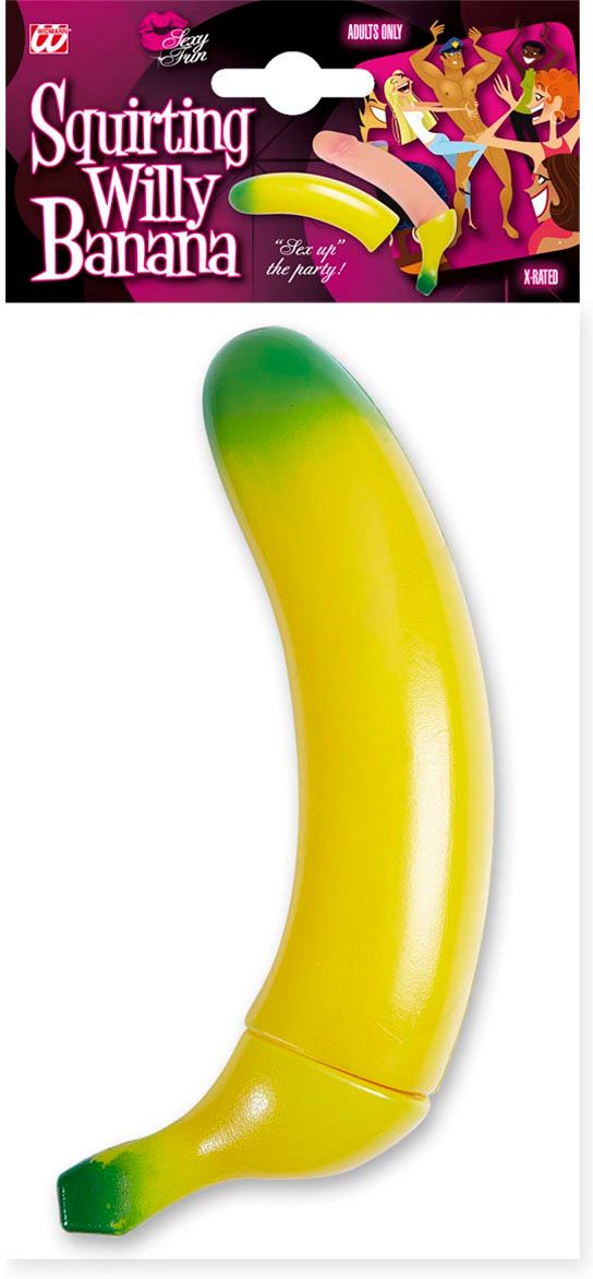 Spuitende banaan piemel