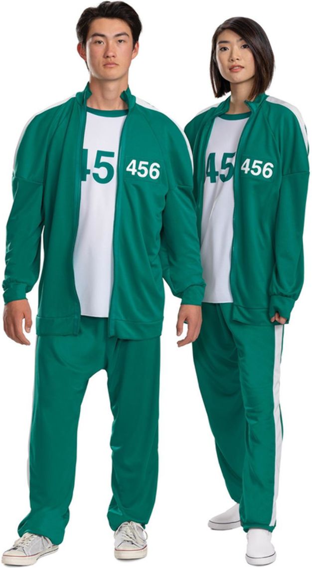 Squid Game Speler 456 Pak Volwassenen Groen