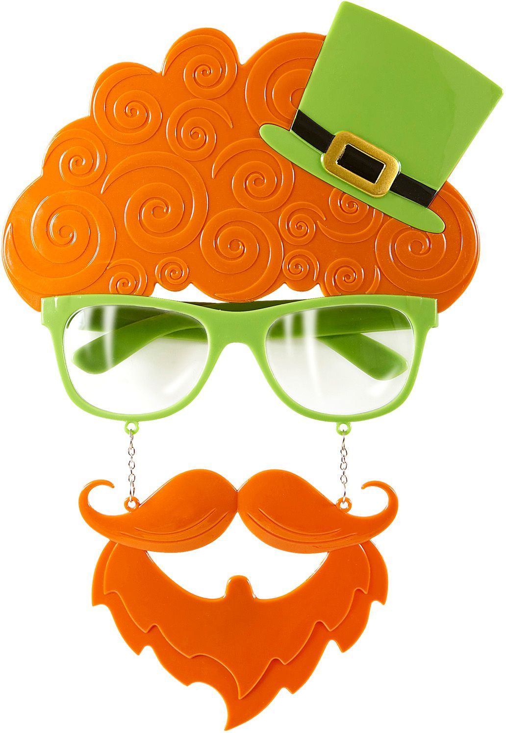 St. Patricksday Bril met Snor en Sik