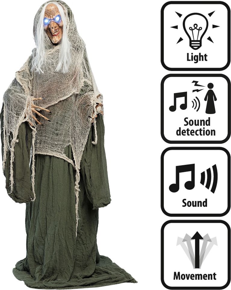 Staande Decoratie Heks Andromeda Licht, Geluid & Beweging