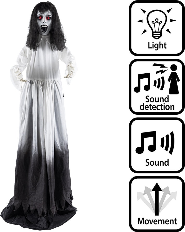 Staande Geest Decoratie Pop Halloween Licht Geluid Beweging