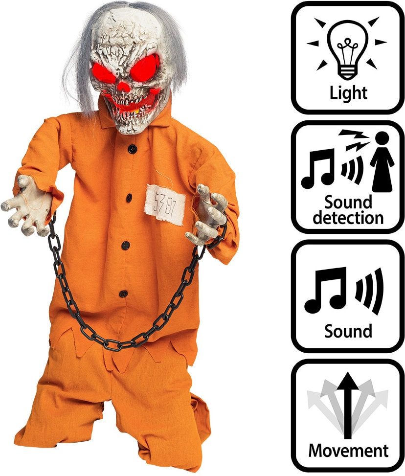 Staande Halloween Decoratie Death Prisoner Licht, Geluid en Beweging