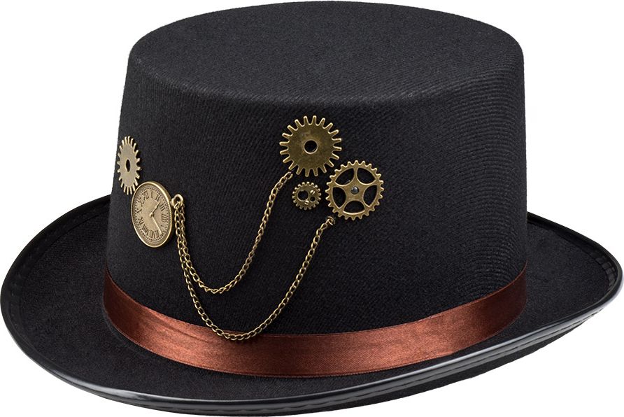 Steamclock hoge steampunk hoed