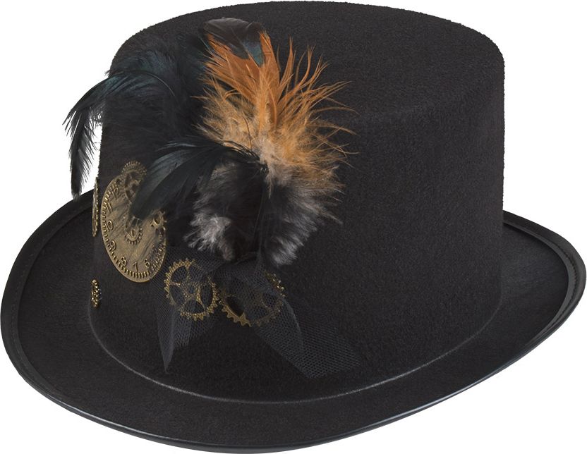 Steamgear hoed steampunk zwart