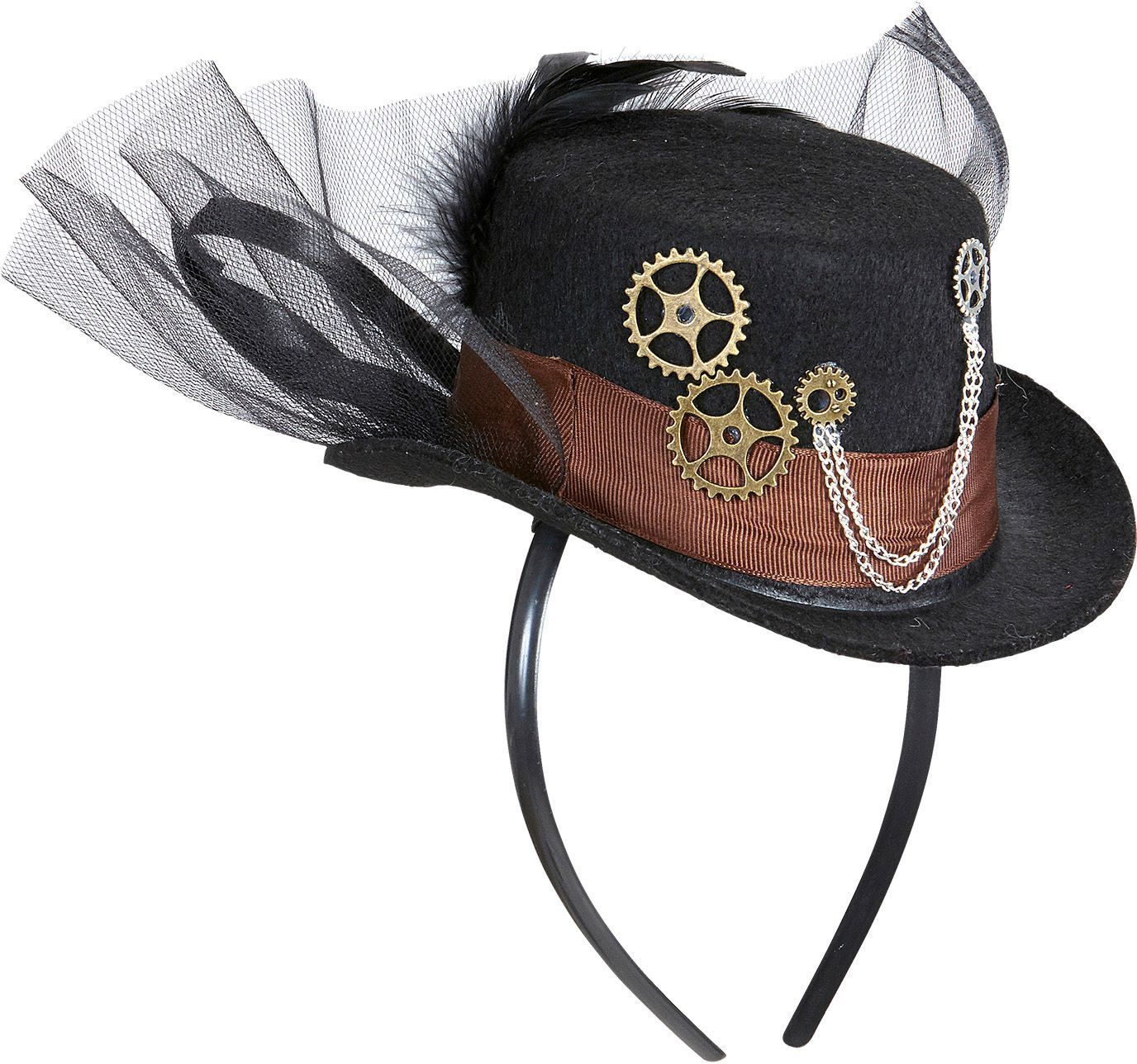 Steampunk Haarband met Mini Hoge Hoed