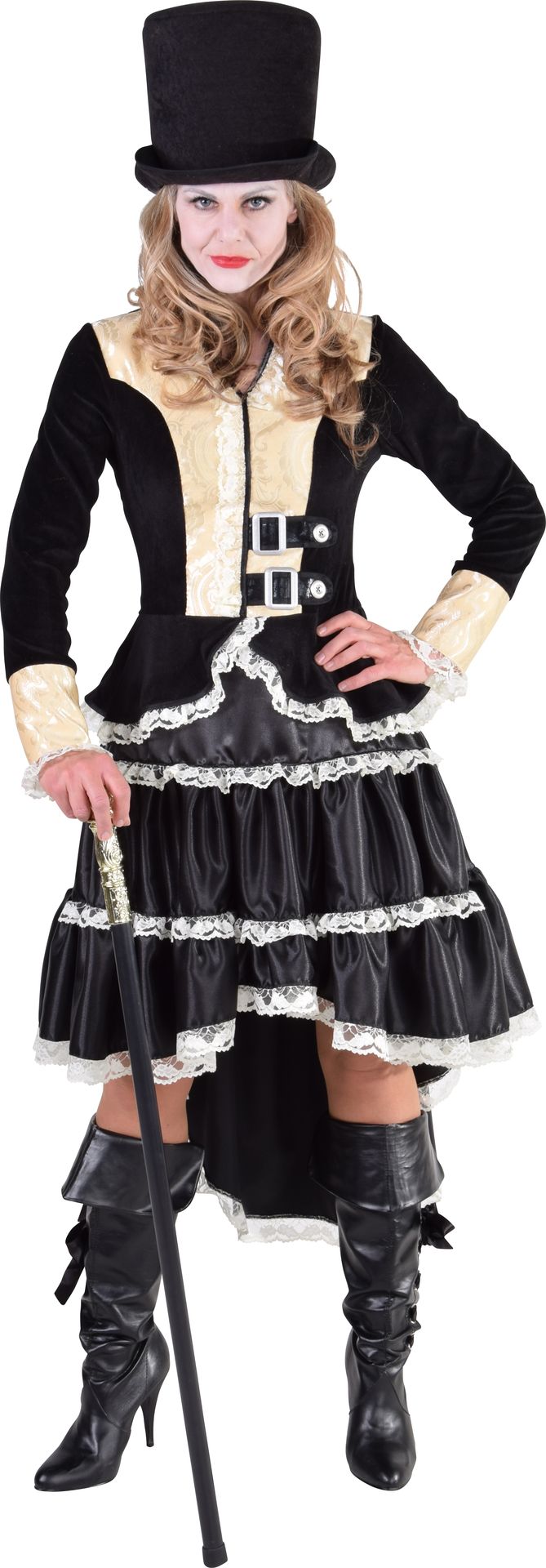 Steampunk Jurk Zwart Dames