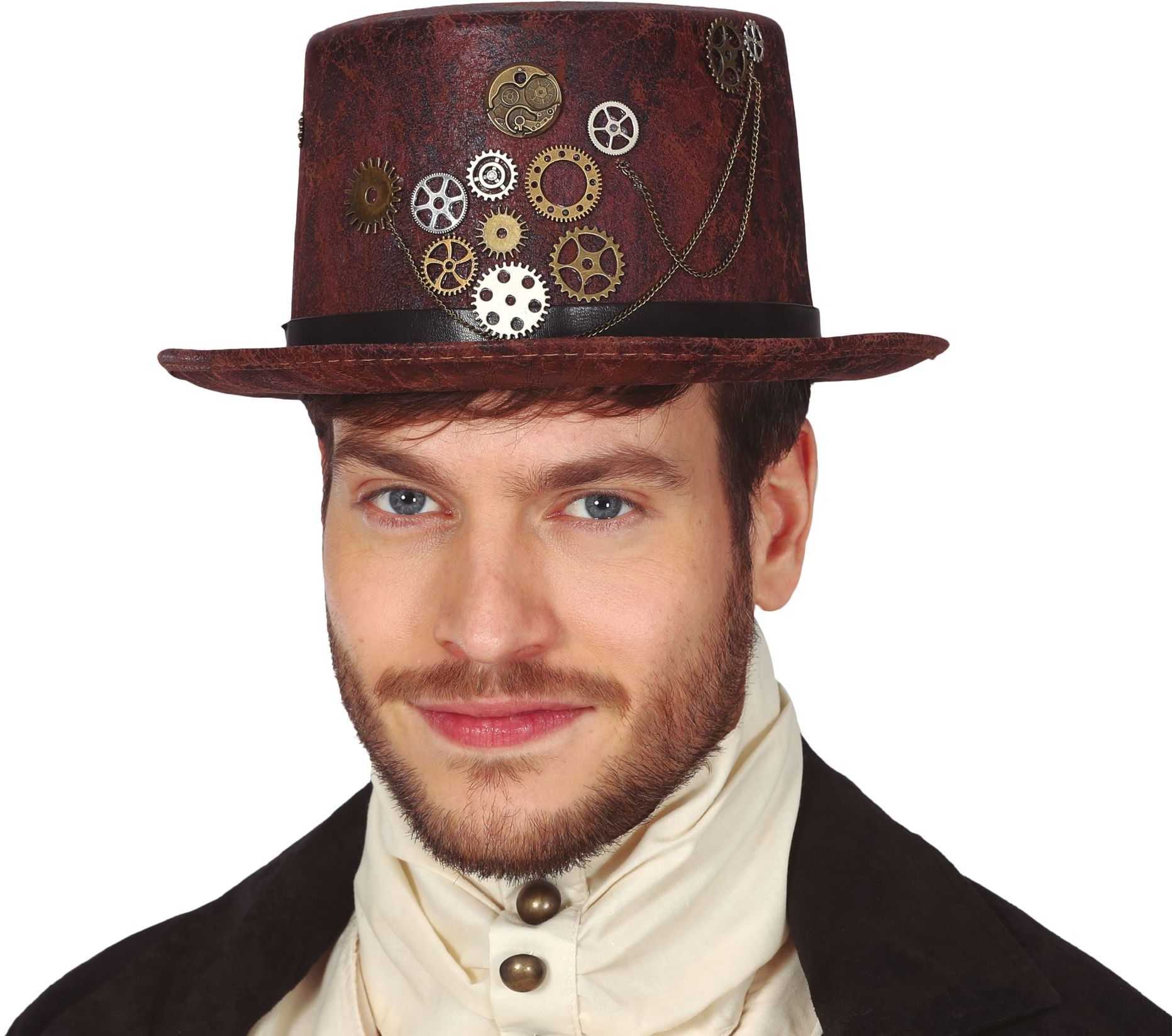 Steampunk Leerlook Hoed