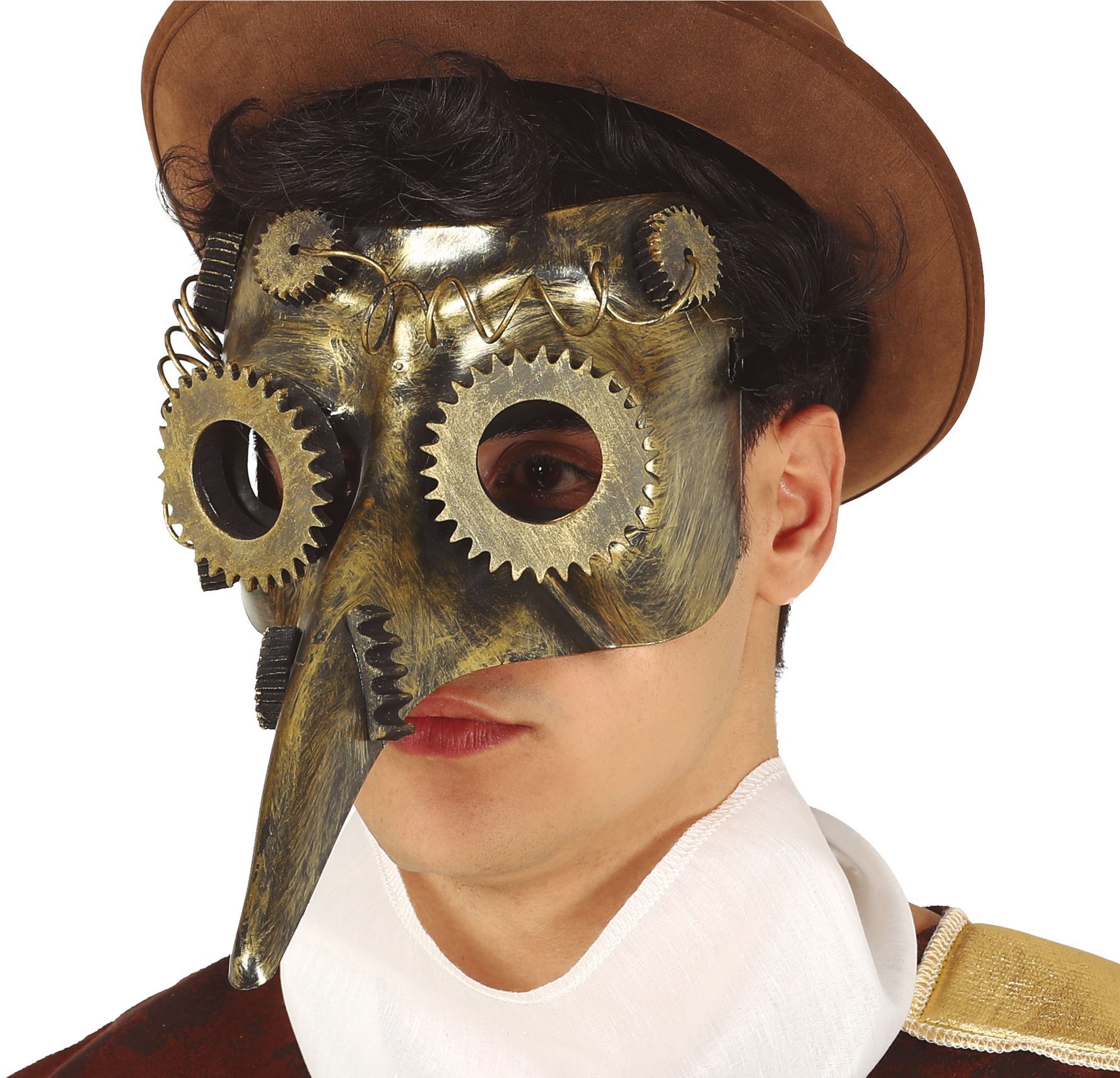 Steampunk masker met neus