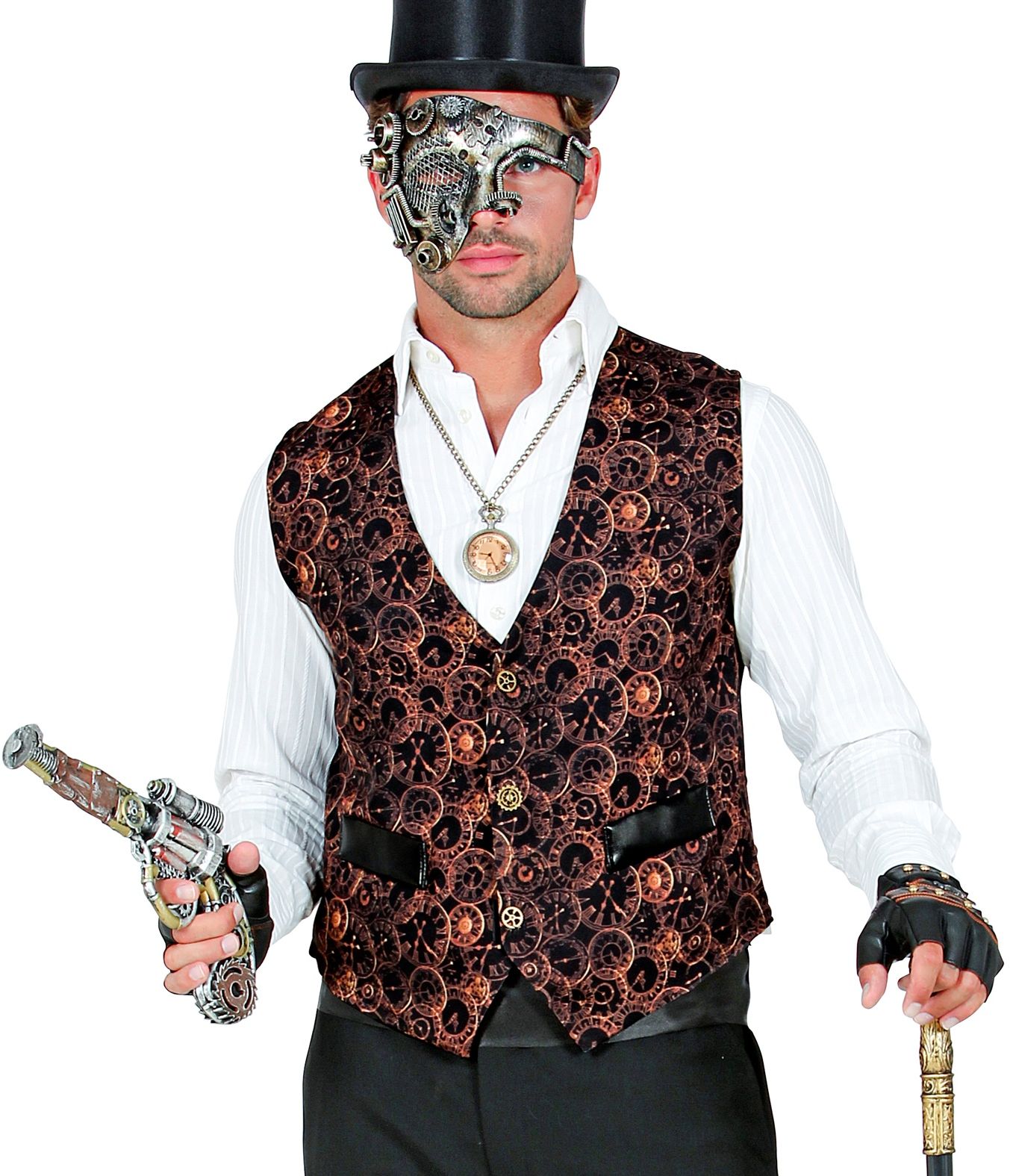 Steampunk Tandwielen Gilet Heren