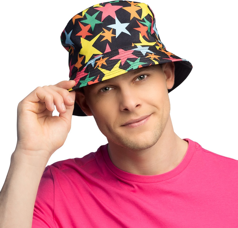 Sterren Bucket Hat Zwart