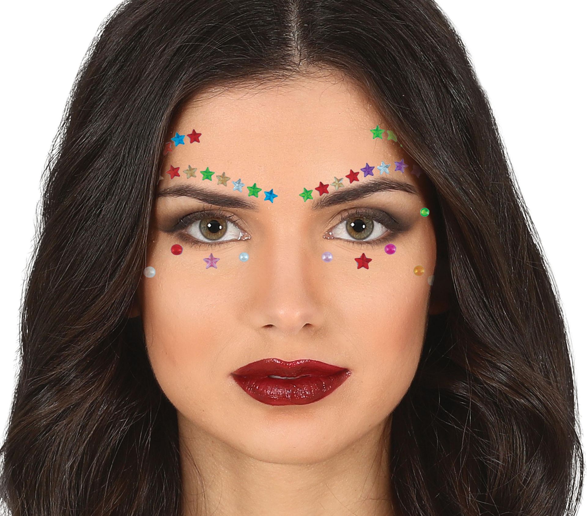 Sterren & Parels Meerkleurige Gezichtsjuwelen