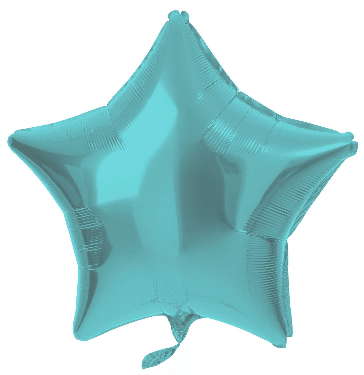 Stervorm folieballon 48cm aqua blauw