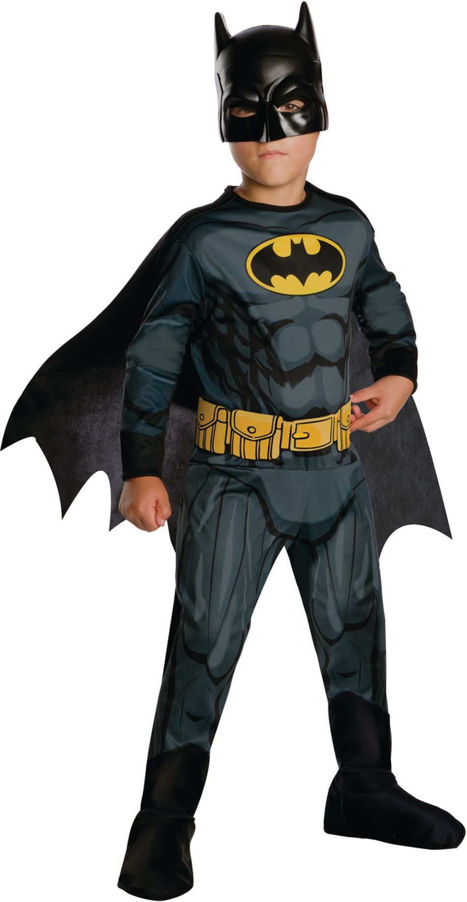 Stoere Zwarte Batman Outfit met Cape Jongens