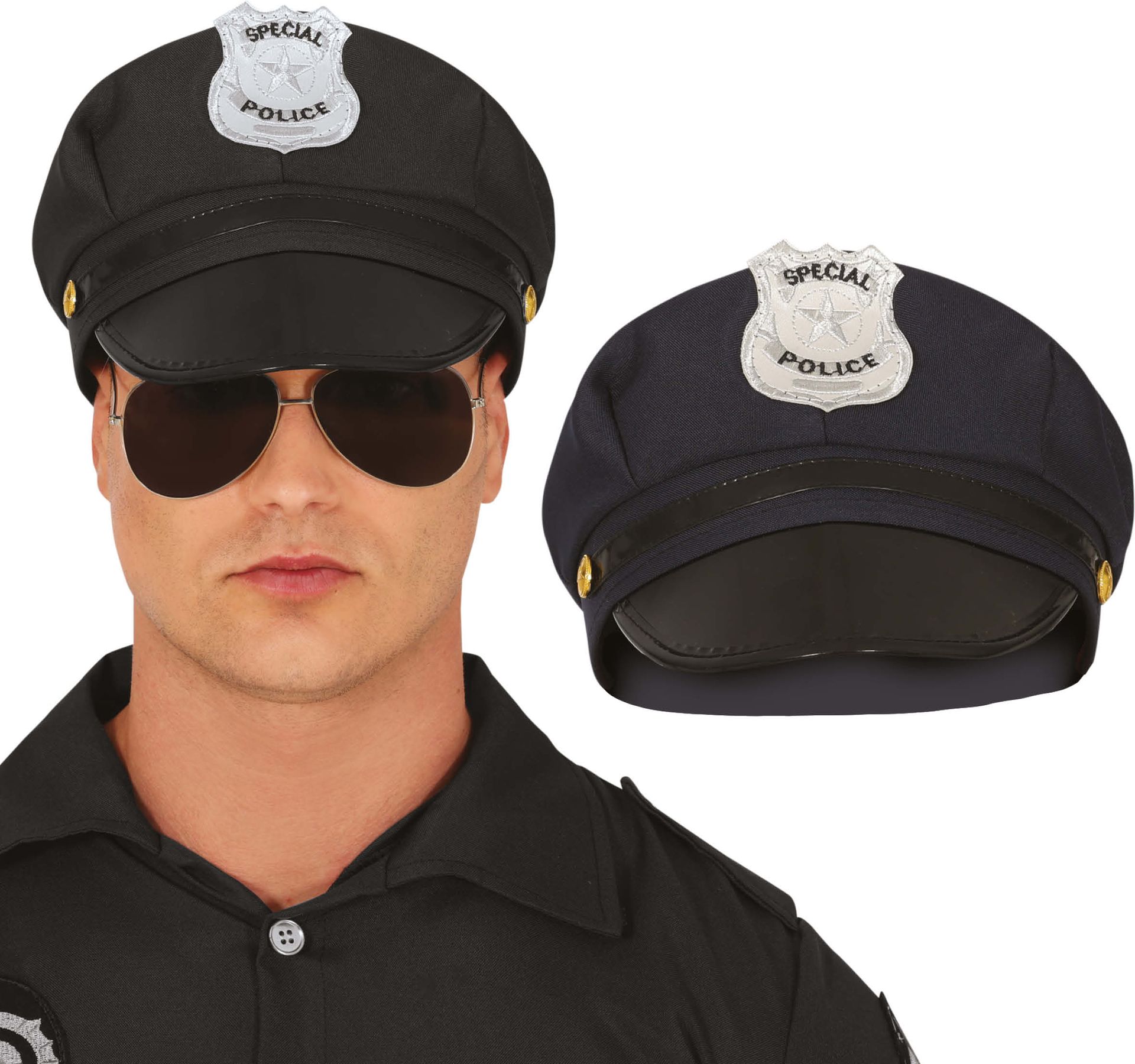 Stoere Zwarte Politie Pet