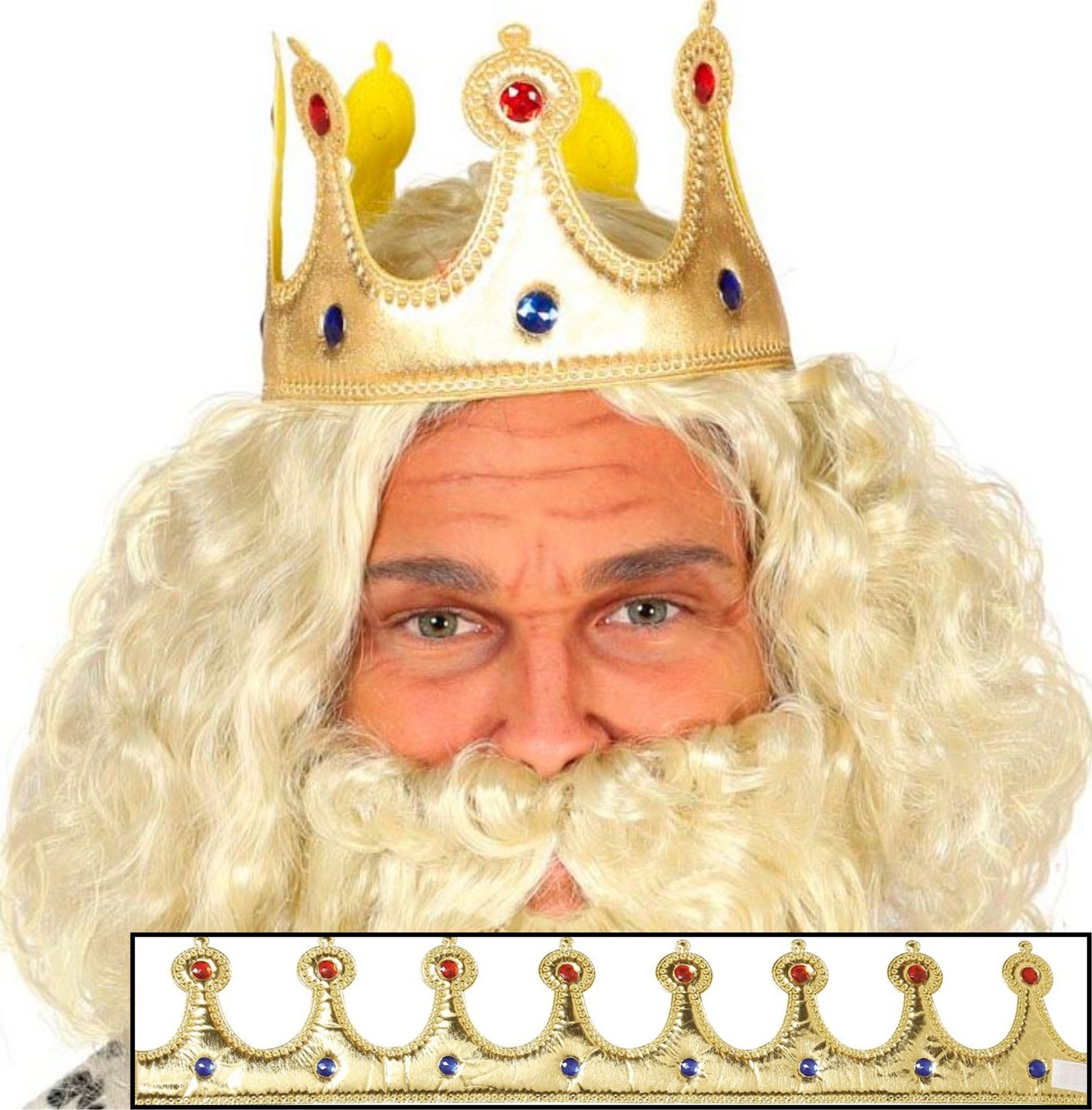 Stoffen Gouden Kroon Koning