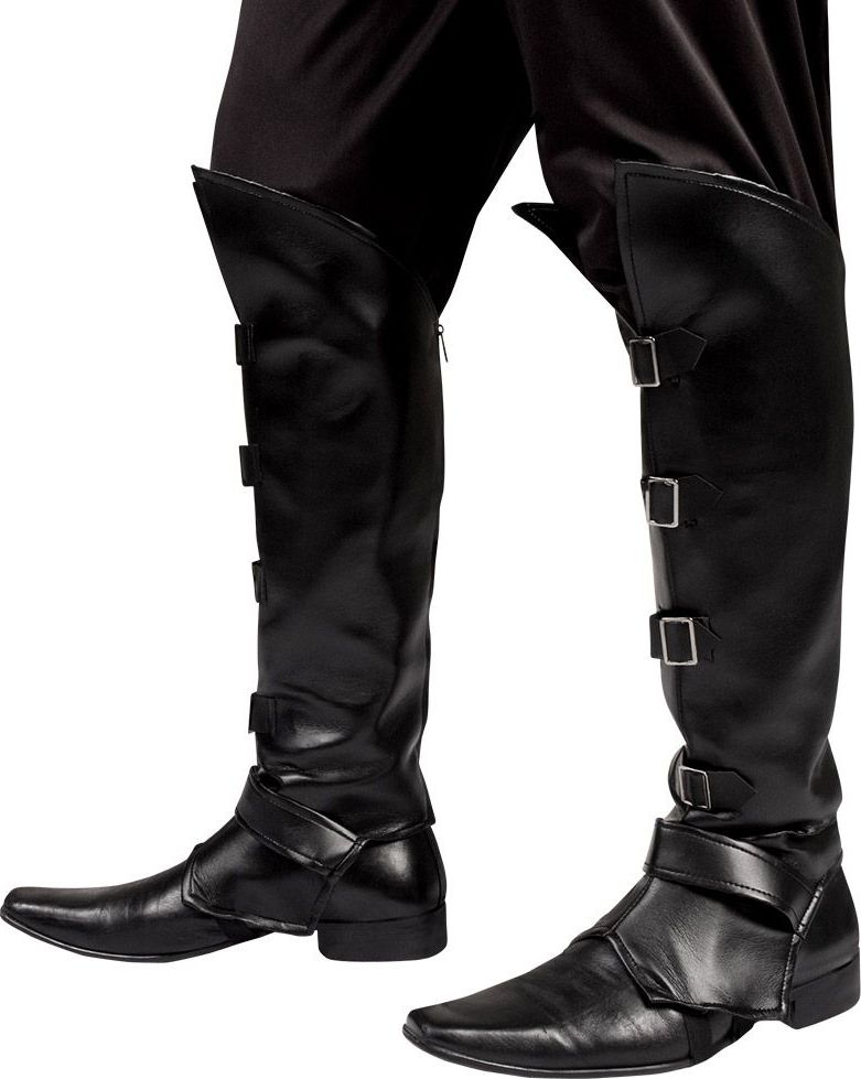 Striker Leerlook Beenkappen Zwart