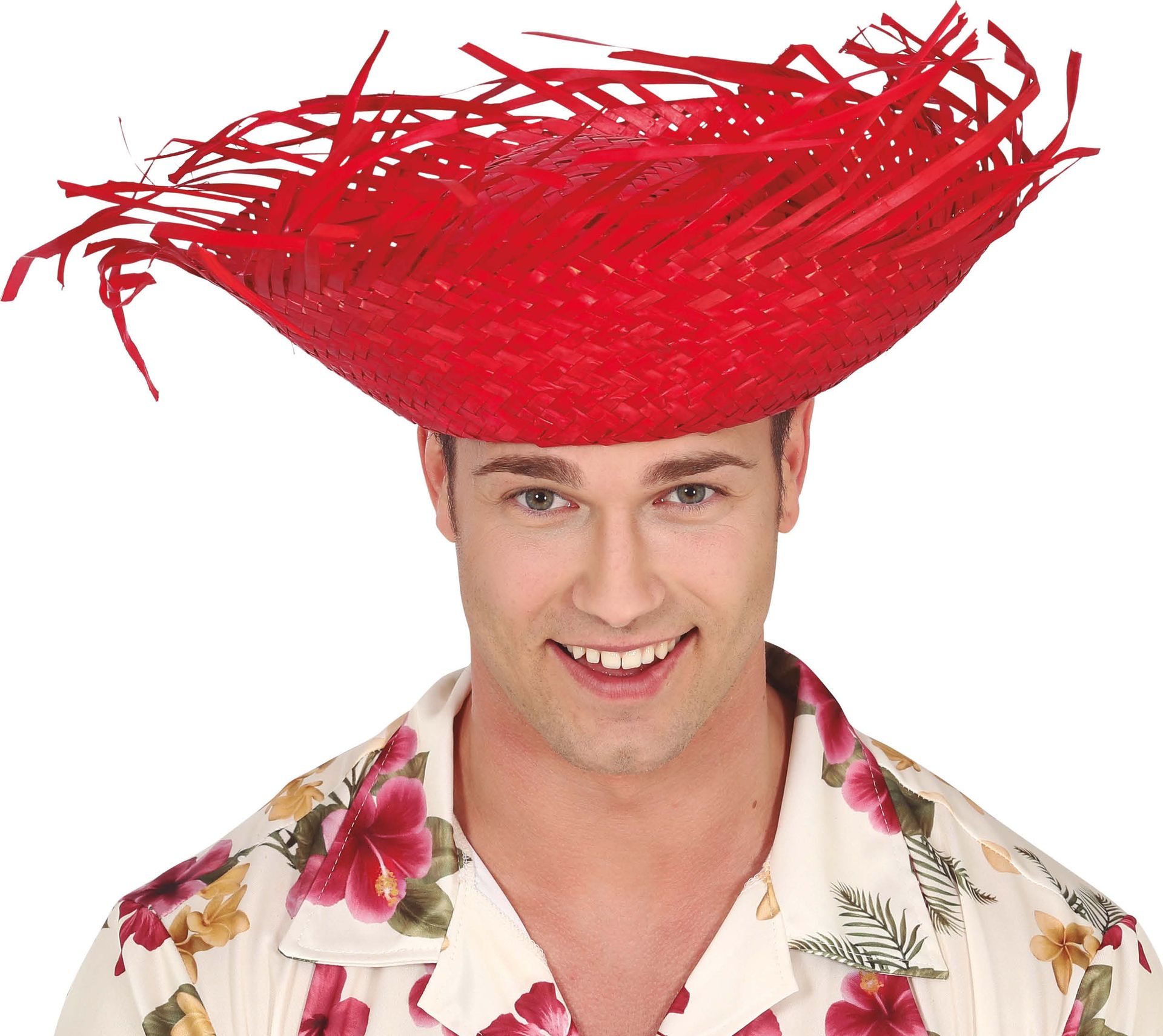 Strohoed Vogelverschrikker Rood