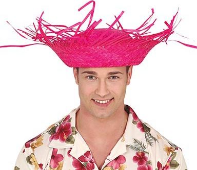 Strohoed Vogelverschrikker Roze