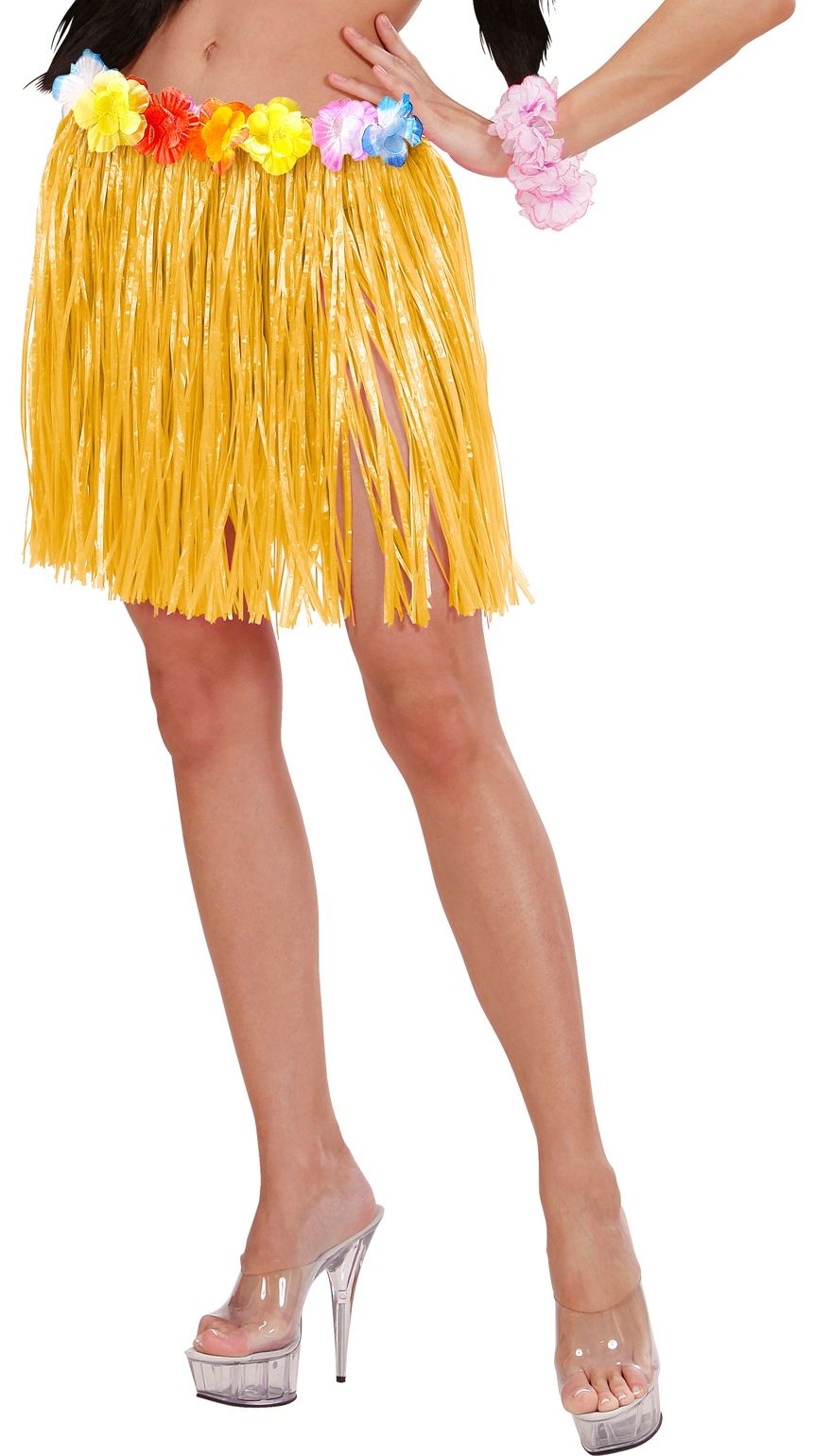 Strokleurig Hawaii Rokje met Bloemen