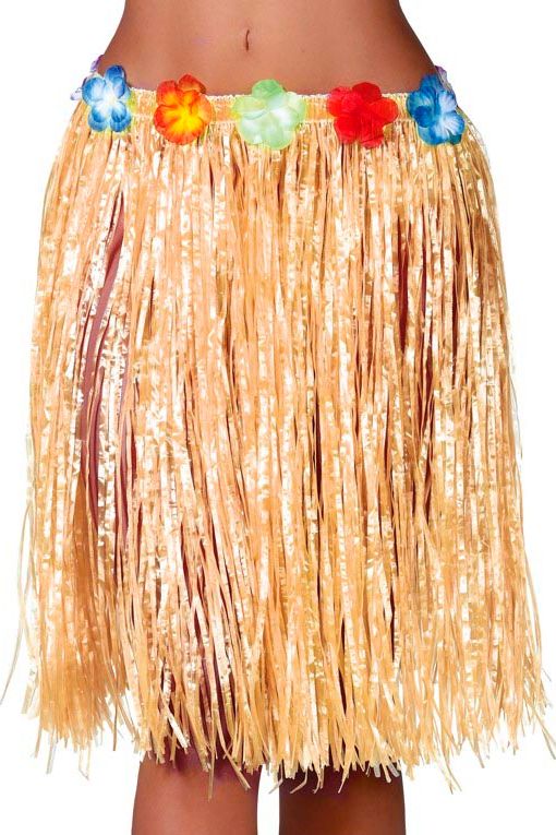 Strokleurige Midi Hawaii Rok