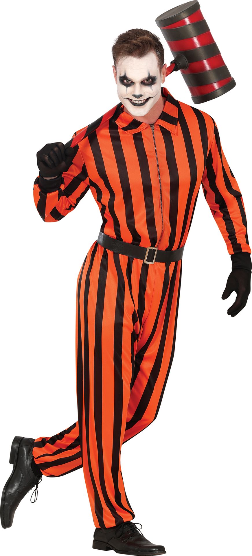 Suicide Squad Clown Gevangene Kostuum Rood Zwart Volwassenen