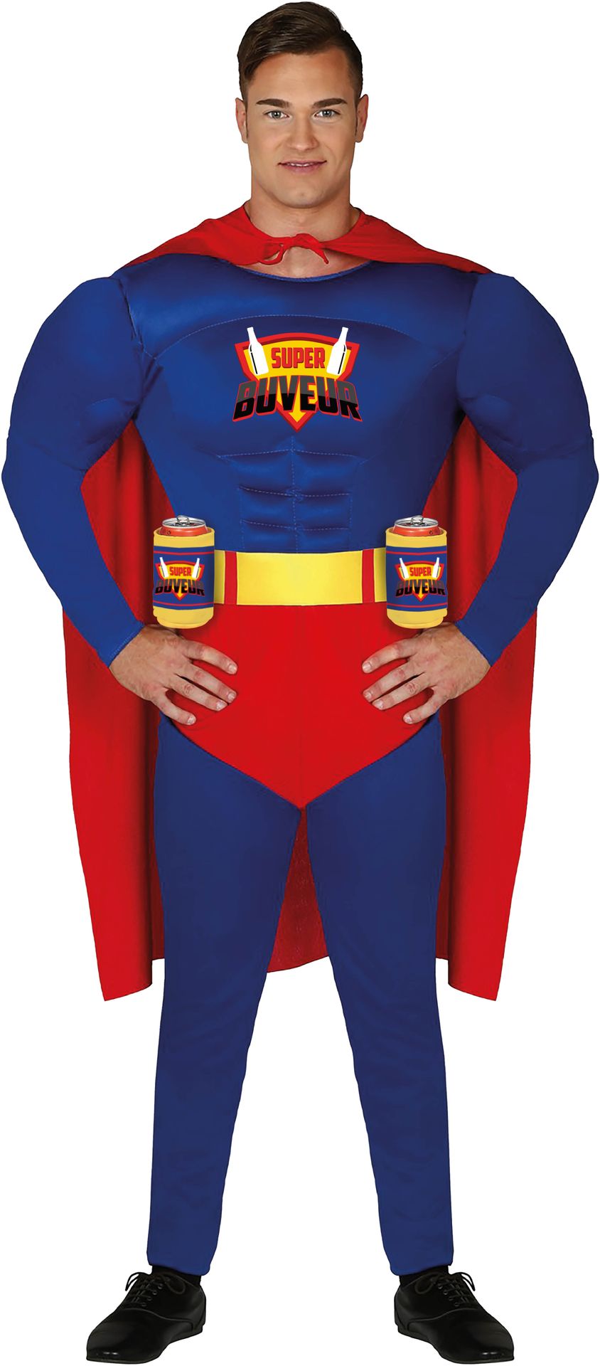 Super drinker superheld kostuum man