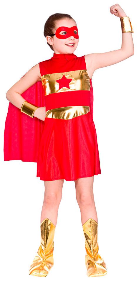 Superheld kind rood