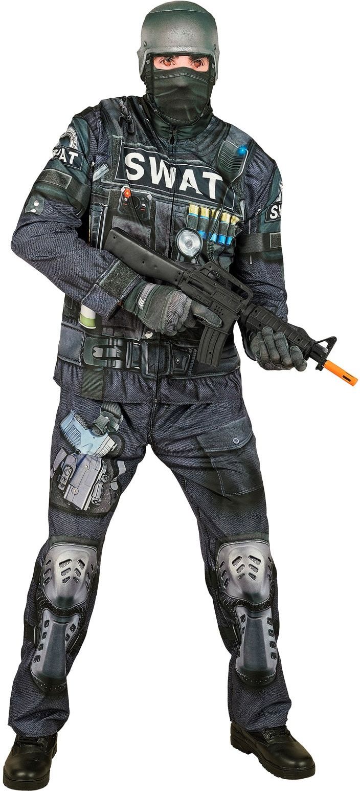 Swat Politie Gemaskerd Kostuum Heren