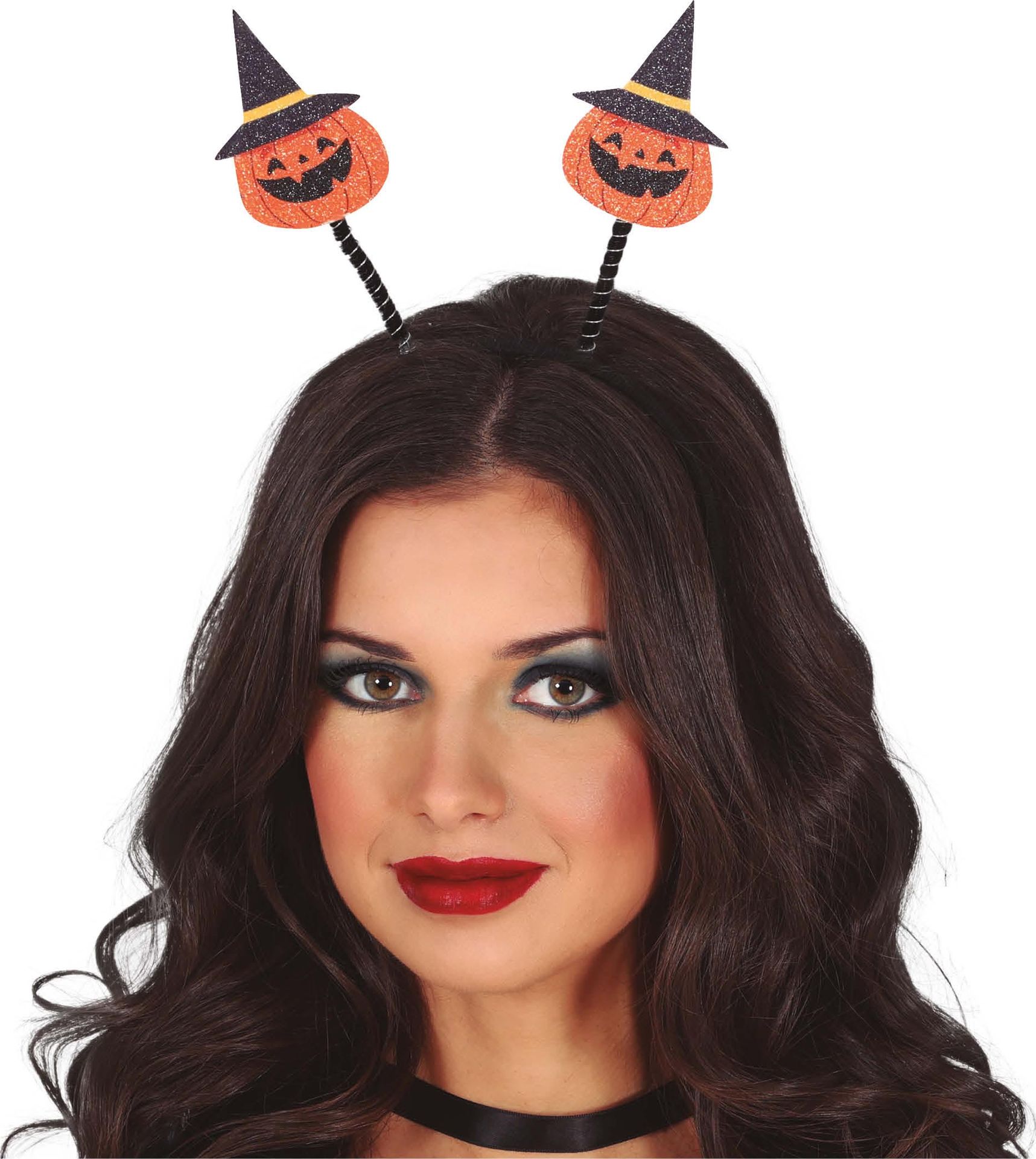 Swingende Pompoen Haarband met Glitters