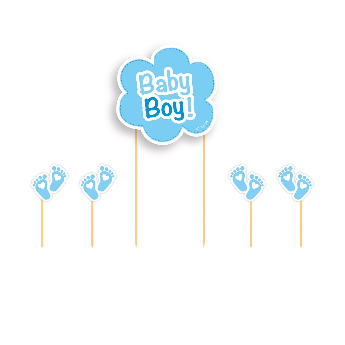 Taart Topper Baby Boy Geboorte Jongen Blauw