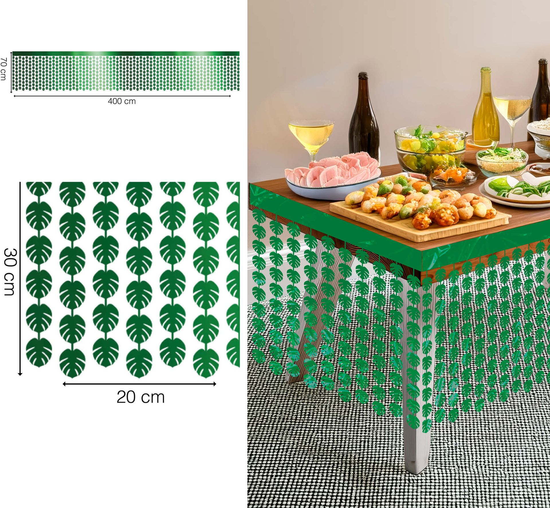 Tafelkleed Hawaii Stijl Groene Palmbladeren
