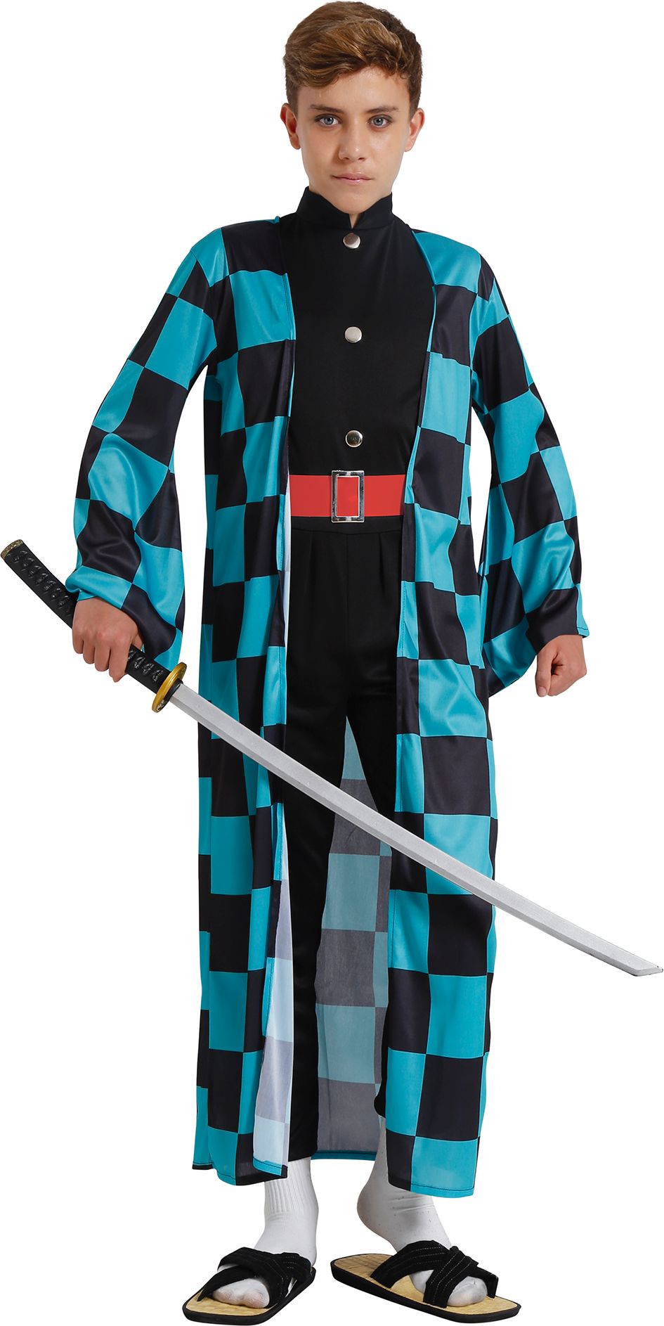 Tanjiro Kamado Anime Kostuum Jongens 14-16 Jaar